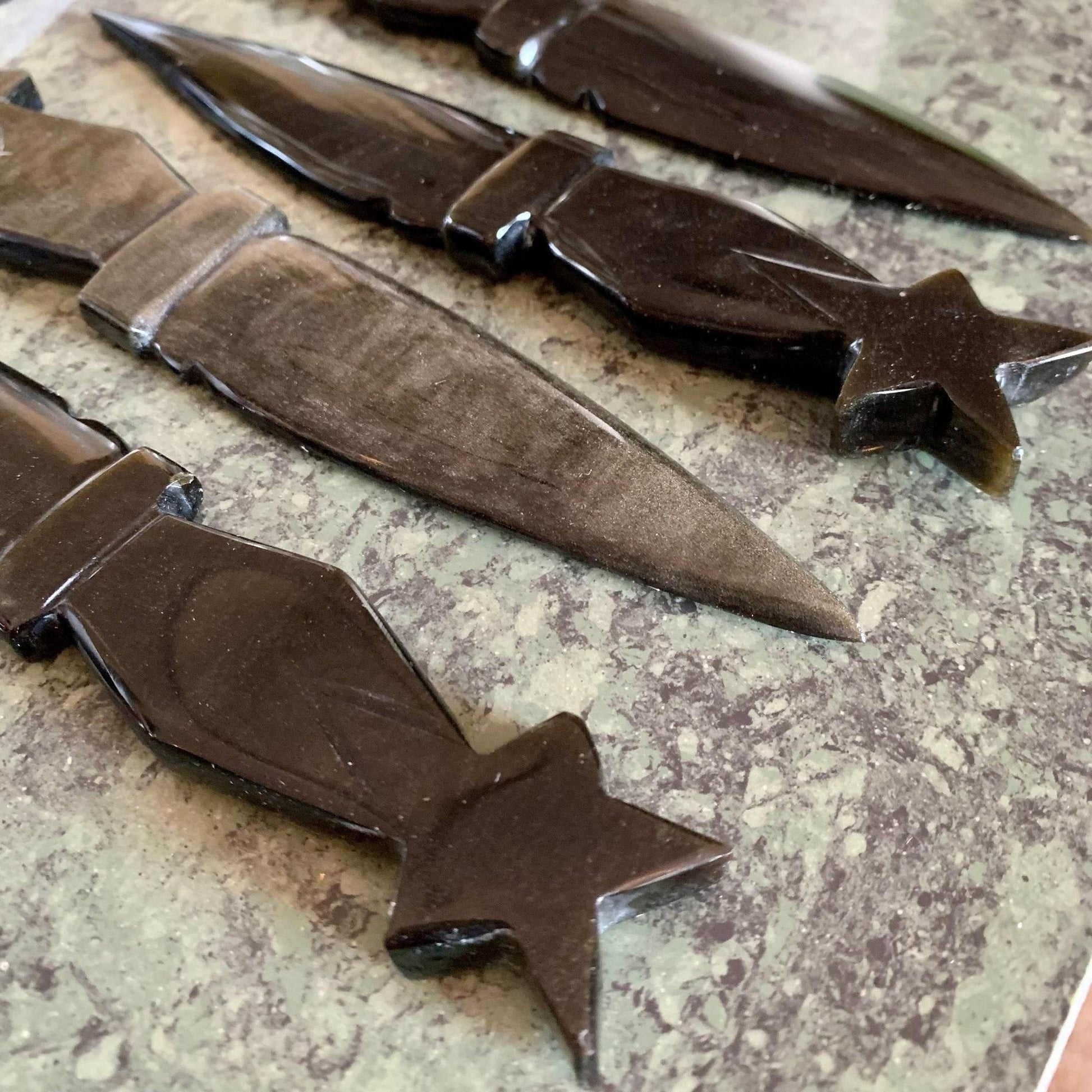 Gold Sheen Obsidian Ceremonial Athame with Star