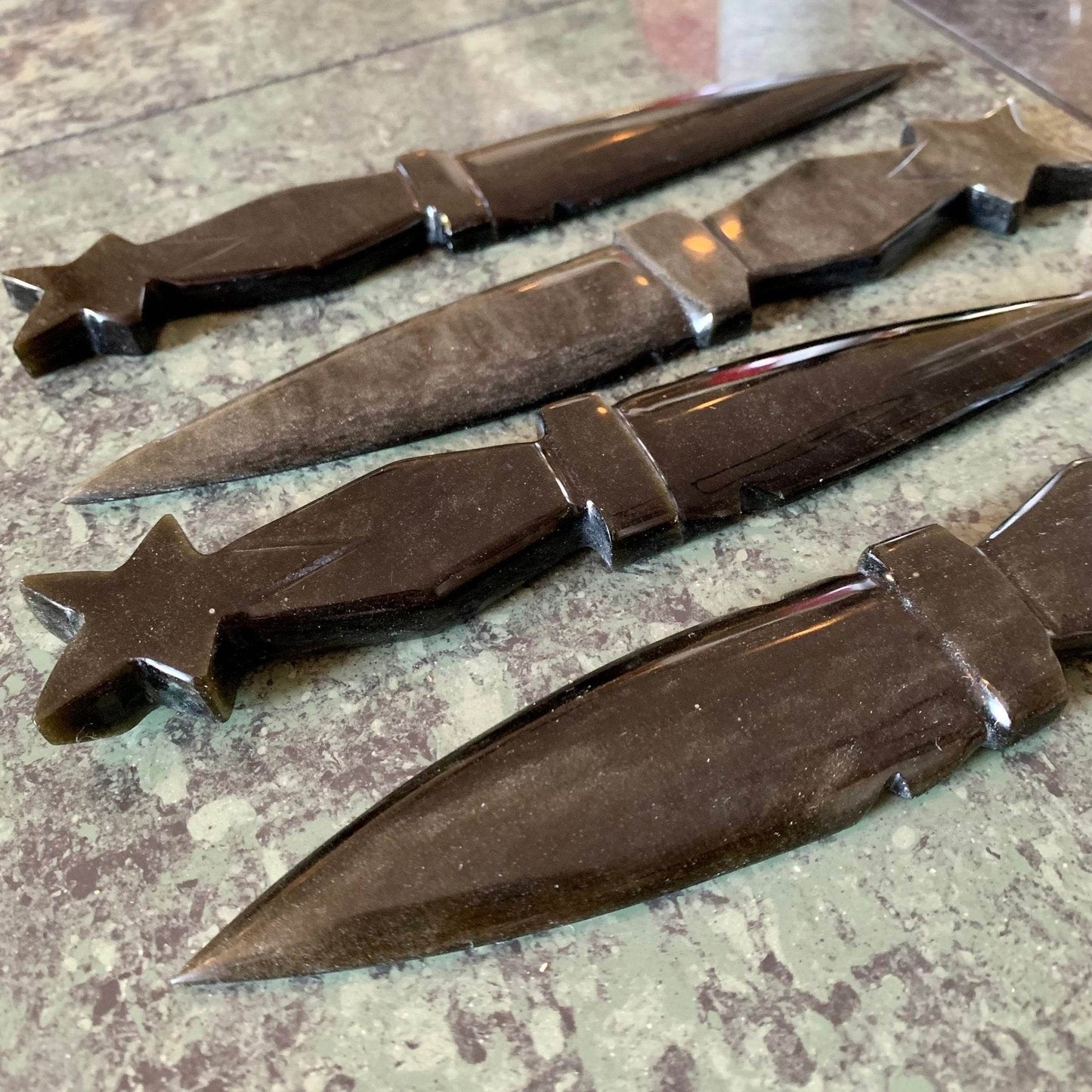 Gold Sheen Obsidian Ceremonial Athame with Star