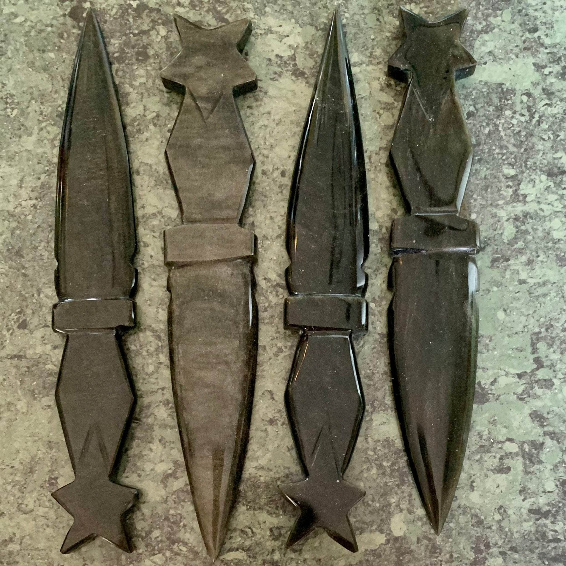 Gold Sheen Obsidian Ceremonial Athame with Star