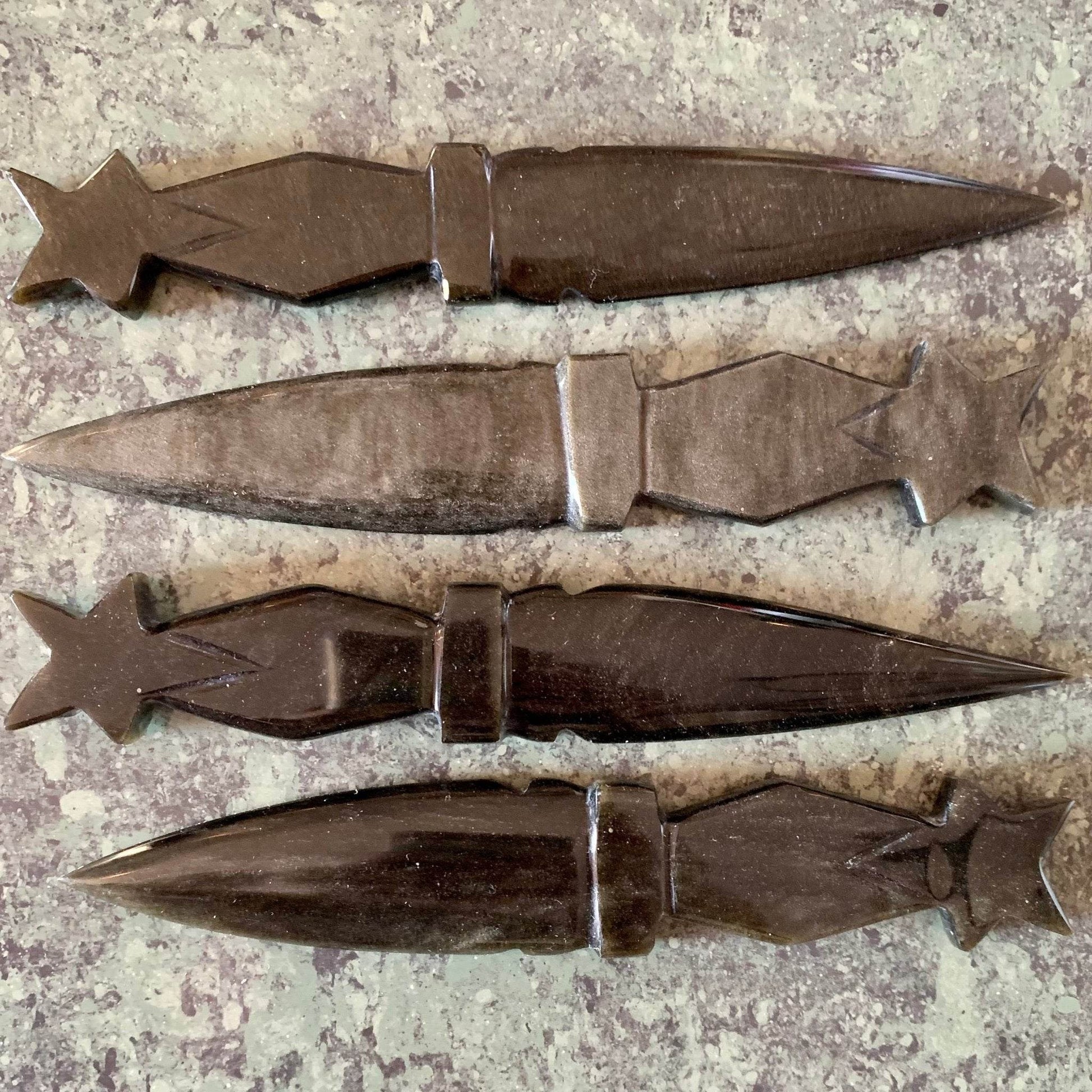 Gold Sheen Obsidian Ceremonial Athame with Star