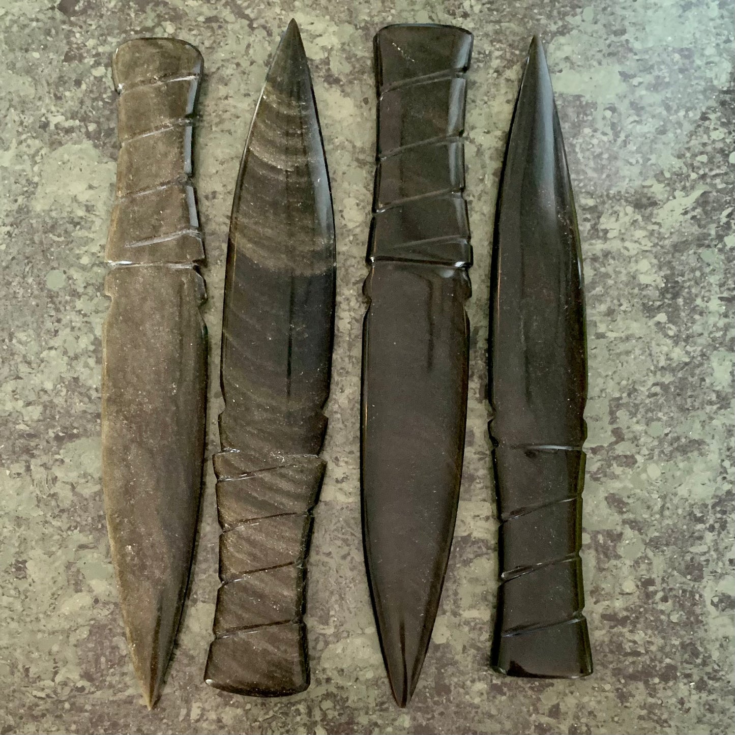 Gold Sheen Obsidian Dagger Ceremonial Athame