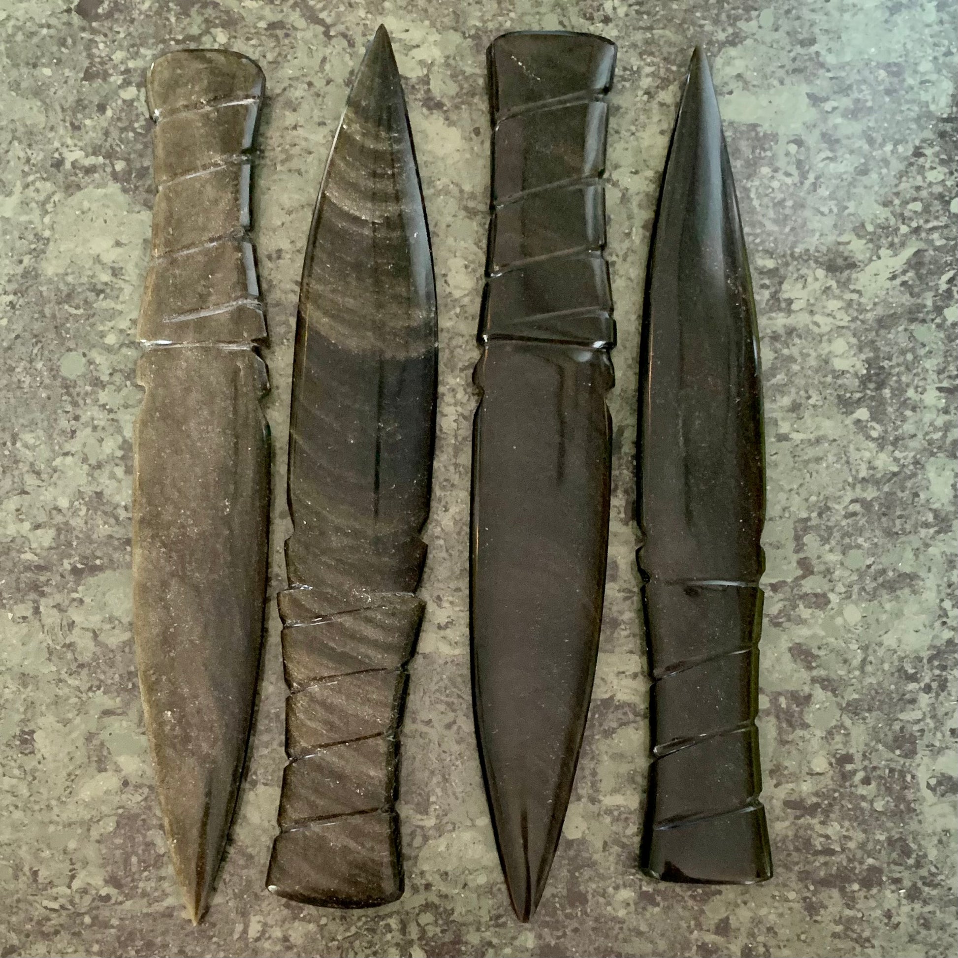 Gold Sheen Obsidian Dagger Ceremonial Athame