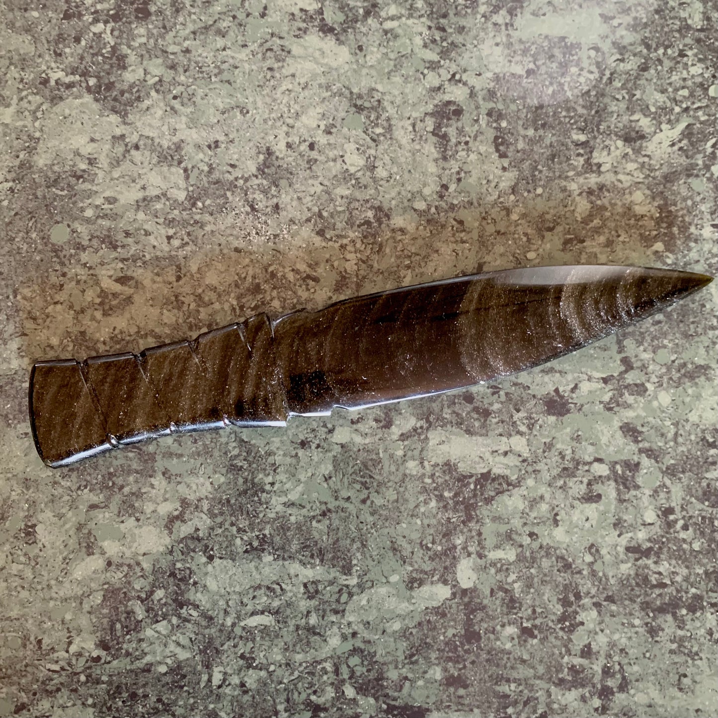 Gold Sheen Obsidian Dagger Ceremonial Athame