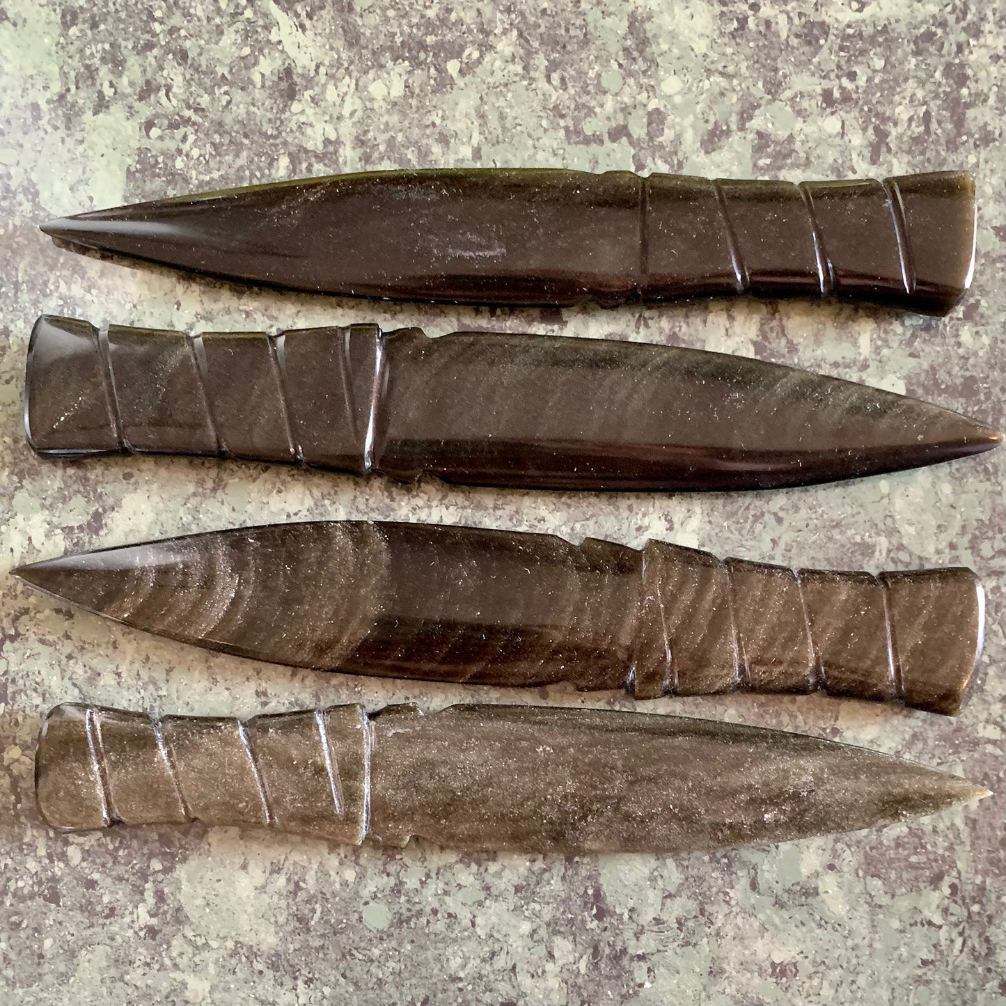 Gold Sheen Obsidian Dagger Ceremonial Athame