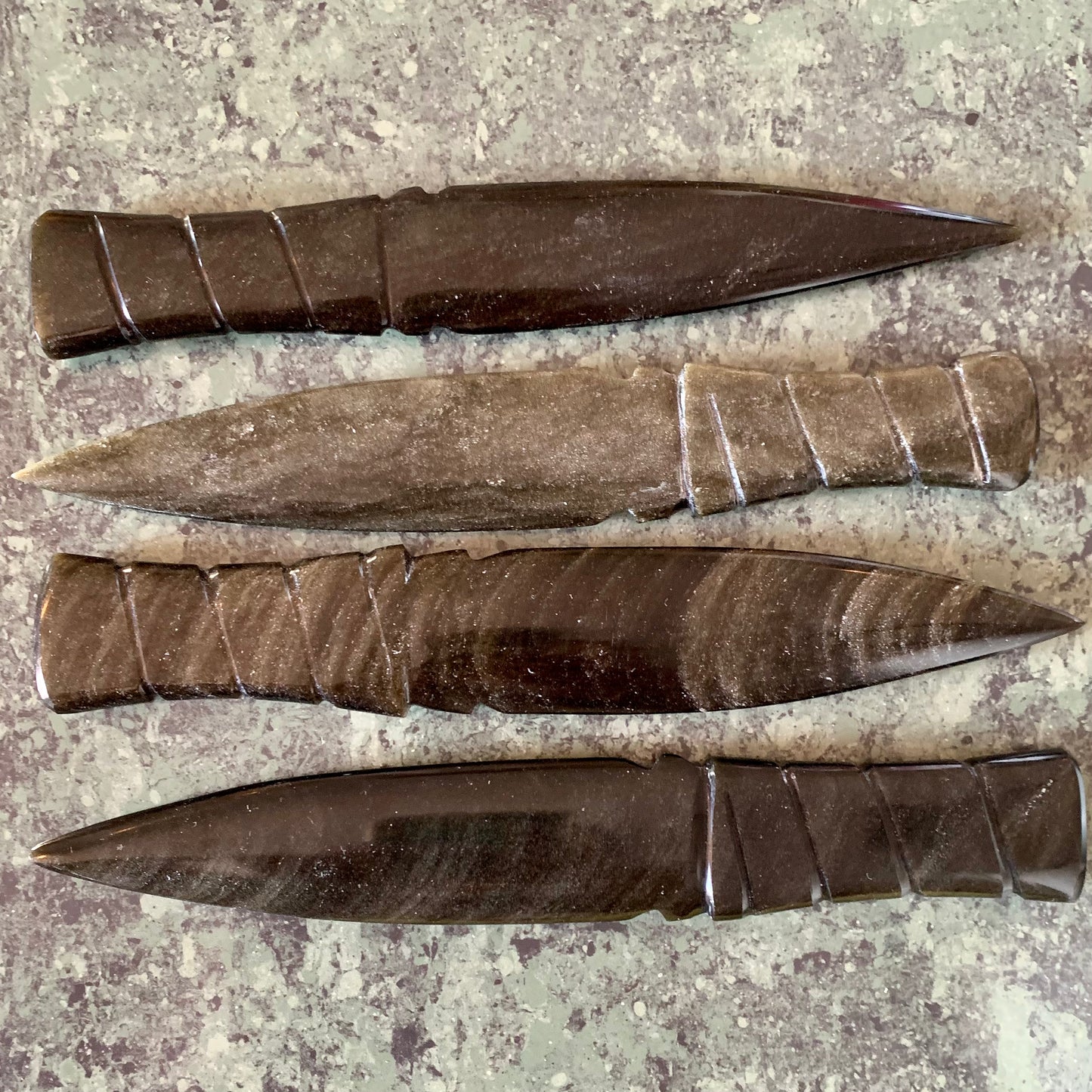 Gold Sheen Obsidian Dagger Ceremonial Athame