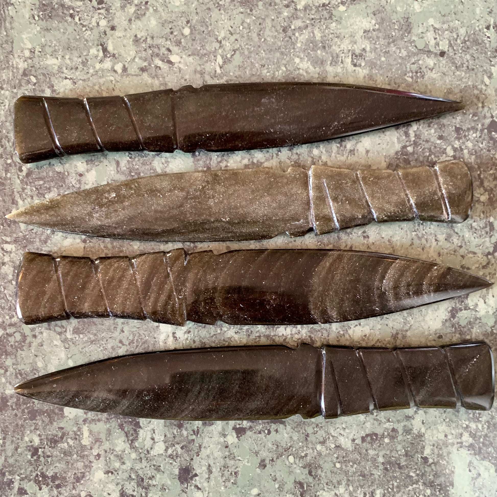 Gold Sheen Obsidian Dagger Ceremonial Athame