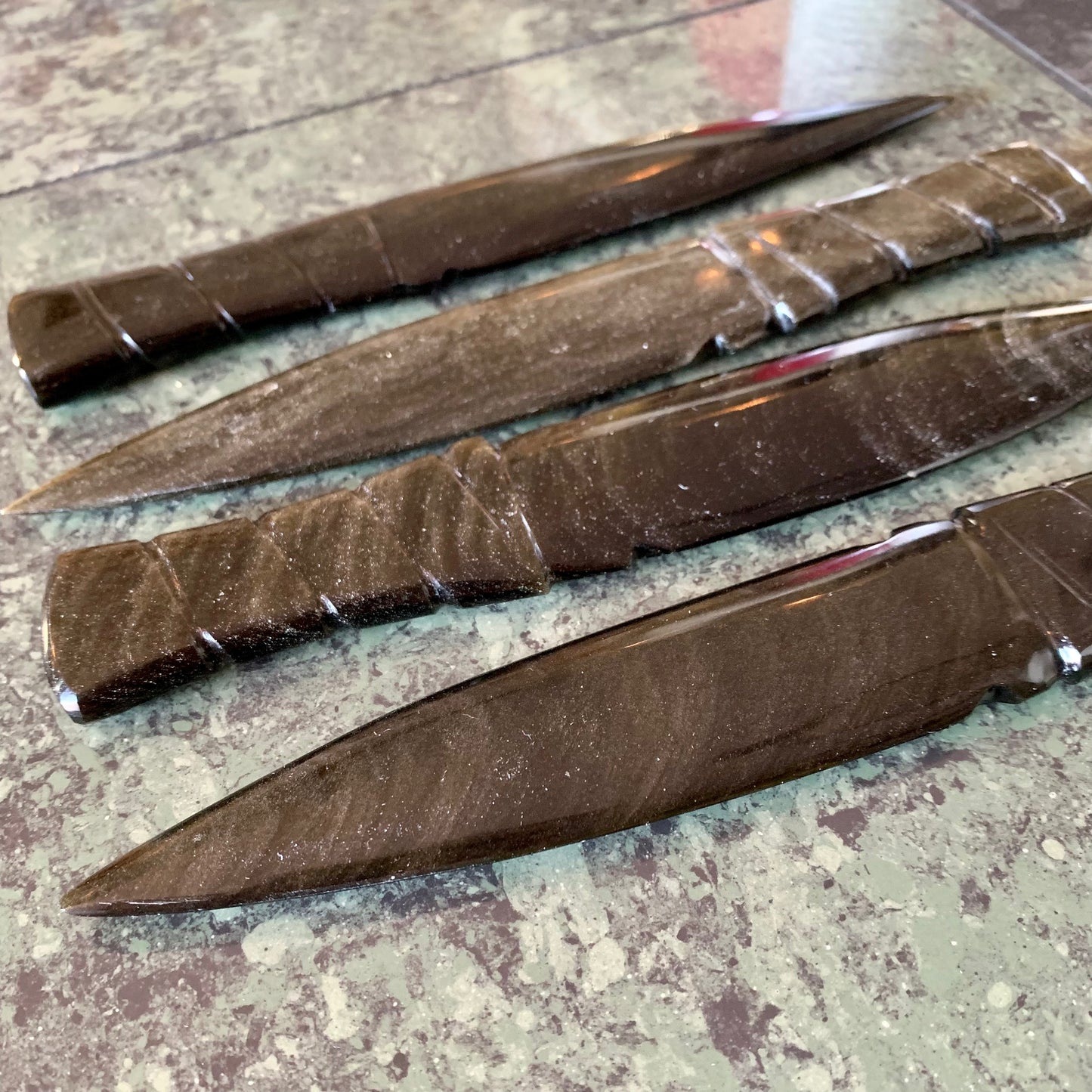 Gold Sheen Obsidian Dagger Ceremonial Athame
