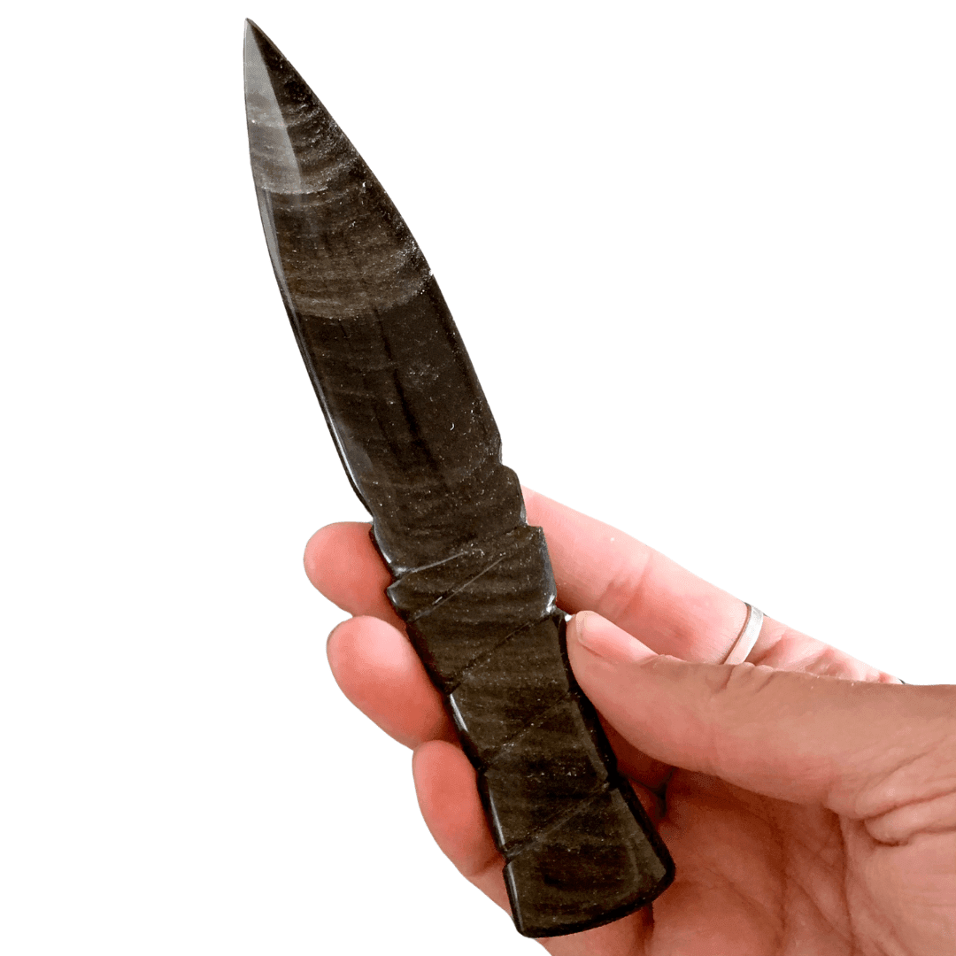 Gold Sheen Obsidian Athame