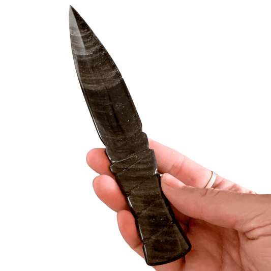 Gold Sheen Obsidian Athame