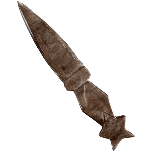 Gold Sheen Obsidian Athame with Star