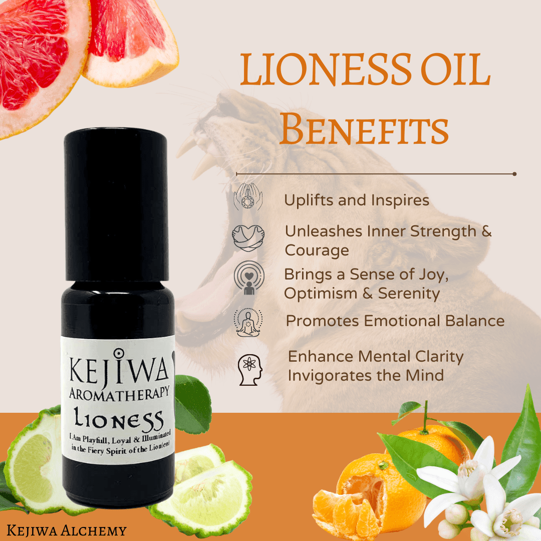 Lioness aromatherapy blend with empowering plant-based properties
