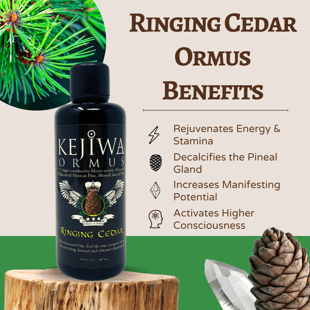Ringing Cedar Ormus benefits infographic for holistic energy