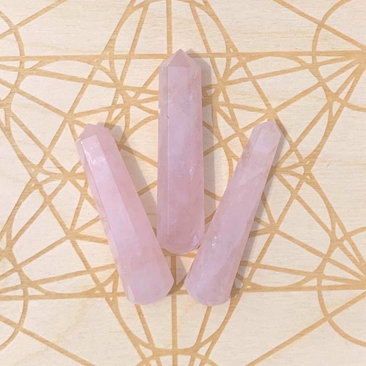 Rose Quartz Wand 2.5" - Kejiwa Alchemy
