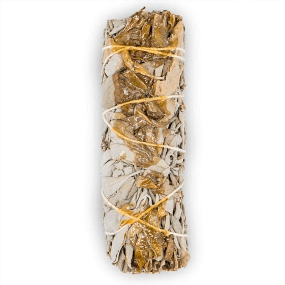 White Sage Smudge Bundle with Copal Resin 4" - Kejiwa Alchemy