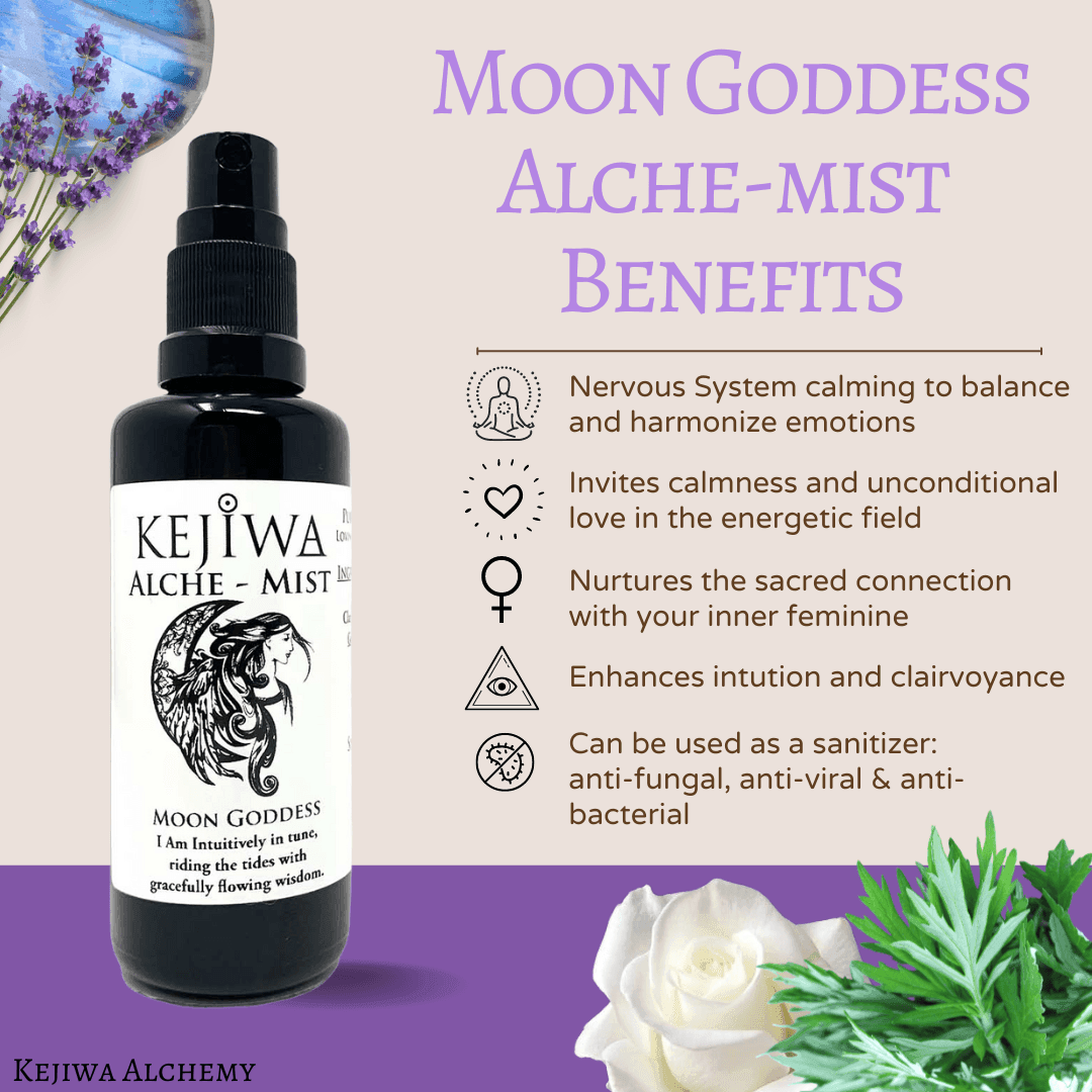 Moon Goddess mist blend with aromatherapy healing energy