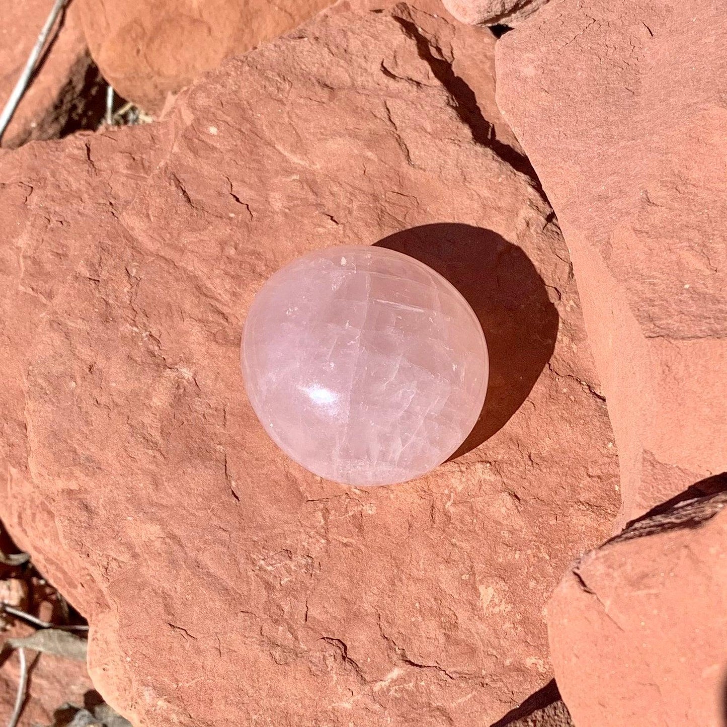 Rose Quartz Crystal Palmstone