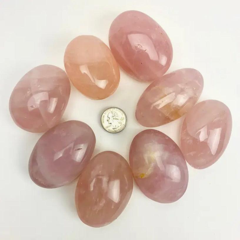 Rose Quartz Crystal Palmstones