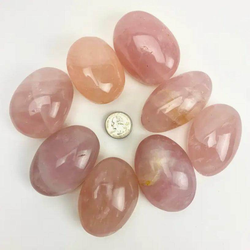 Rose Quartz Palmstone - Kejiwa Alchemy