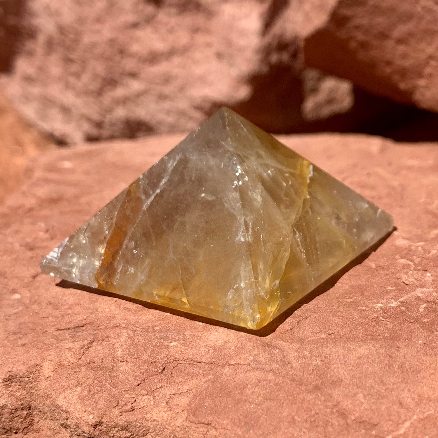 Golden Healer Polished Pyramid - Kejiwa Alchemy