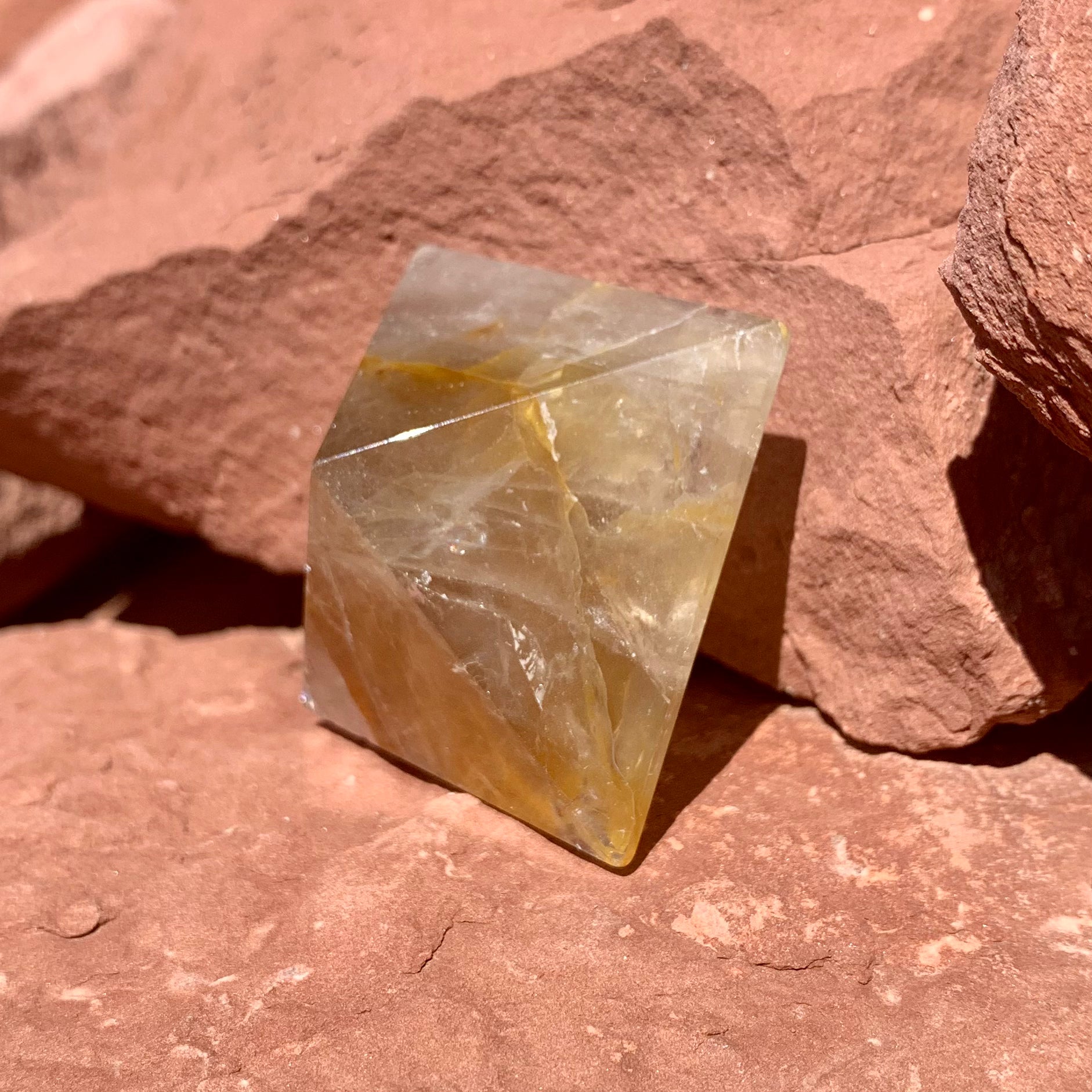 Golden Healer Polished Pyramid - Kejiwa Alchemy