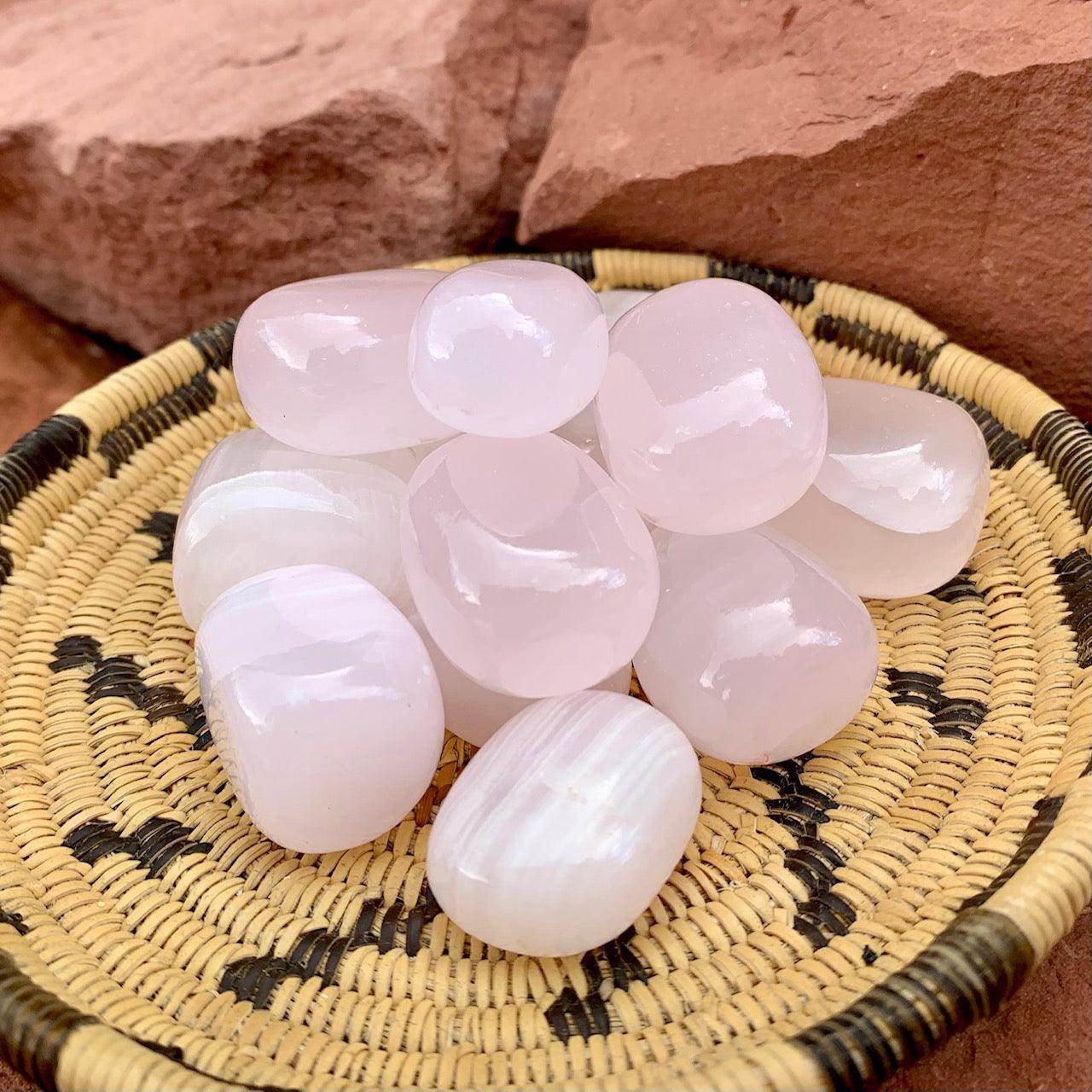 Pink Mangano Calcite Tumbled Crystal - Kejiwa Alchemy
