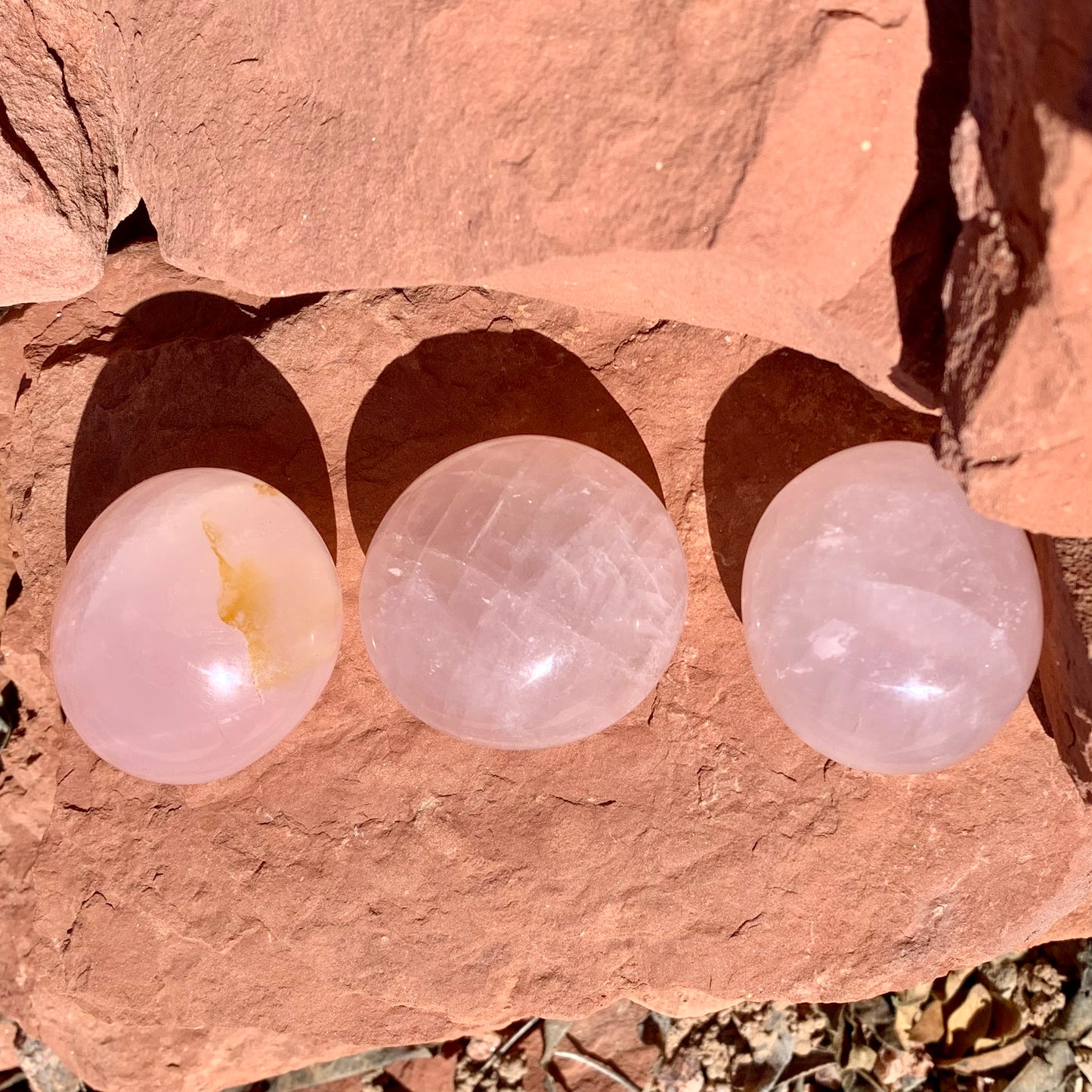 Rose Quartz Crystal Palmstones