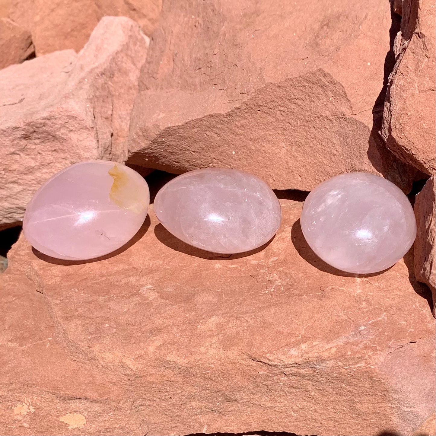 Rose Quartz Crystal Palmstones