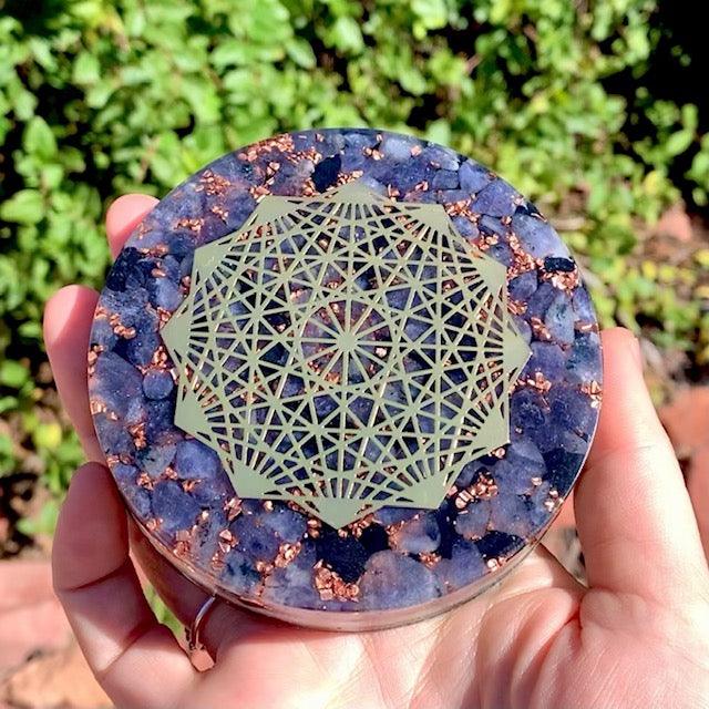 Shamanic Journey Orgonite Altar Plate 4" - Kejiwa Alchemy