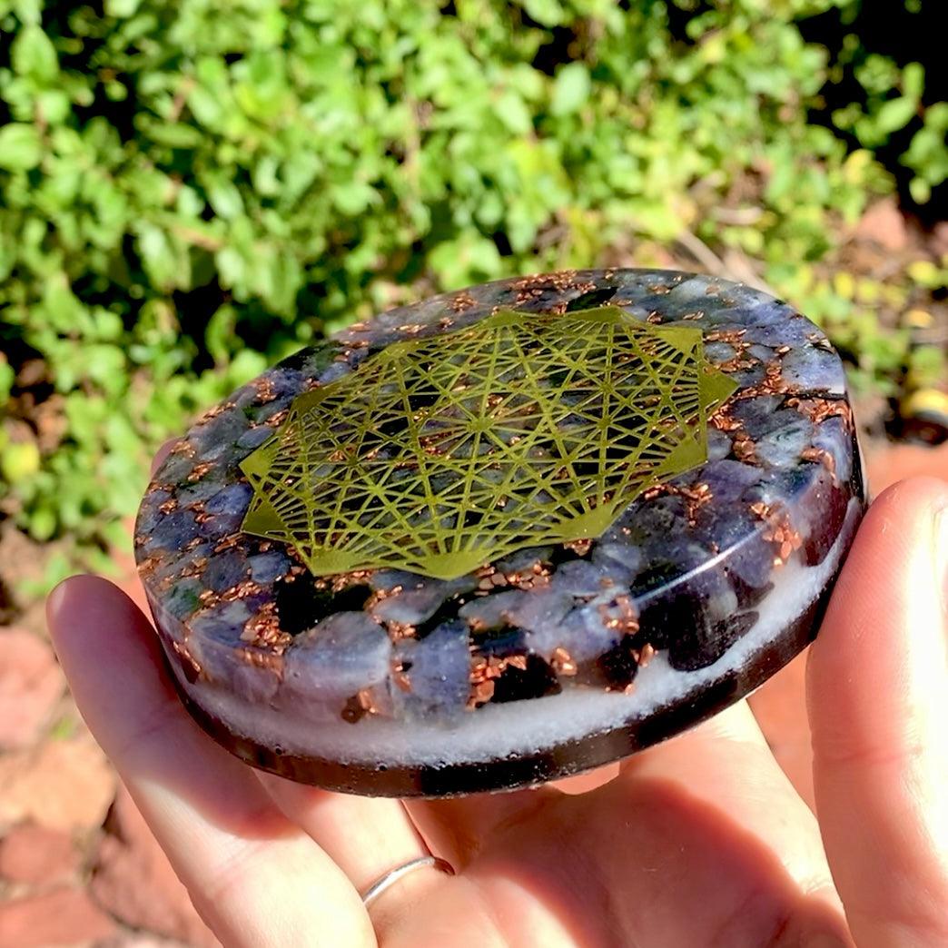 Shamanic Journey Orgonite Altar Plate 4" - Kejiwa Alchemy