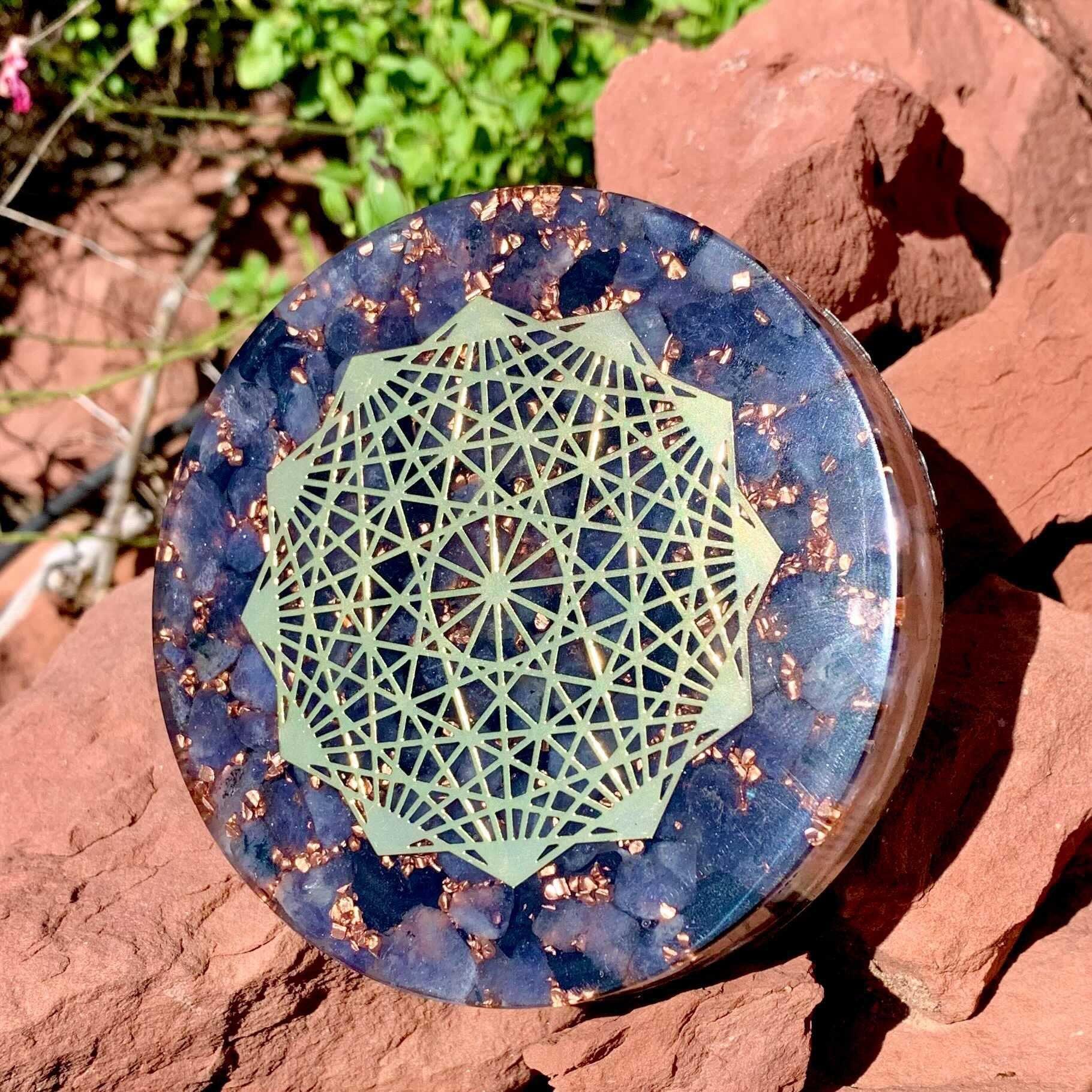 Shamanic Journey Orgonite Altar Plate 4" - Kejiwa Alchemy