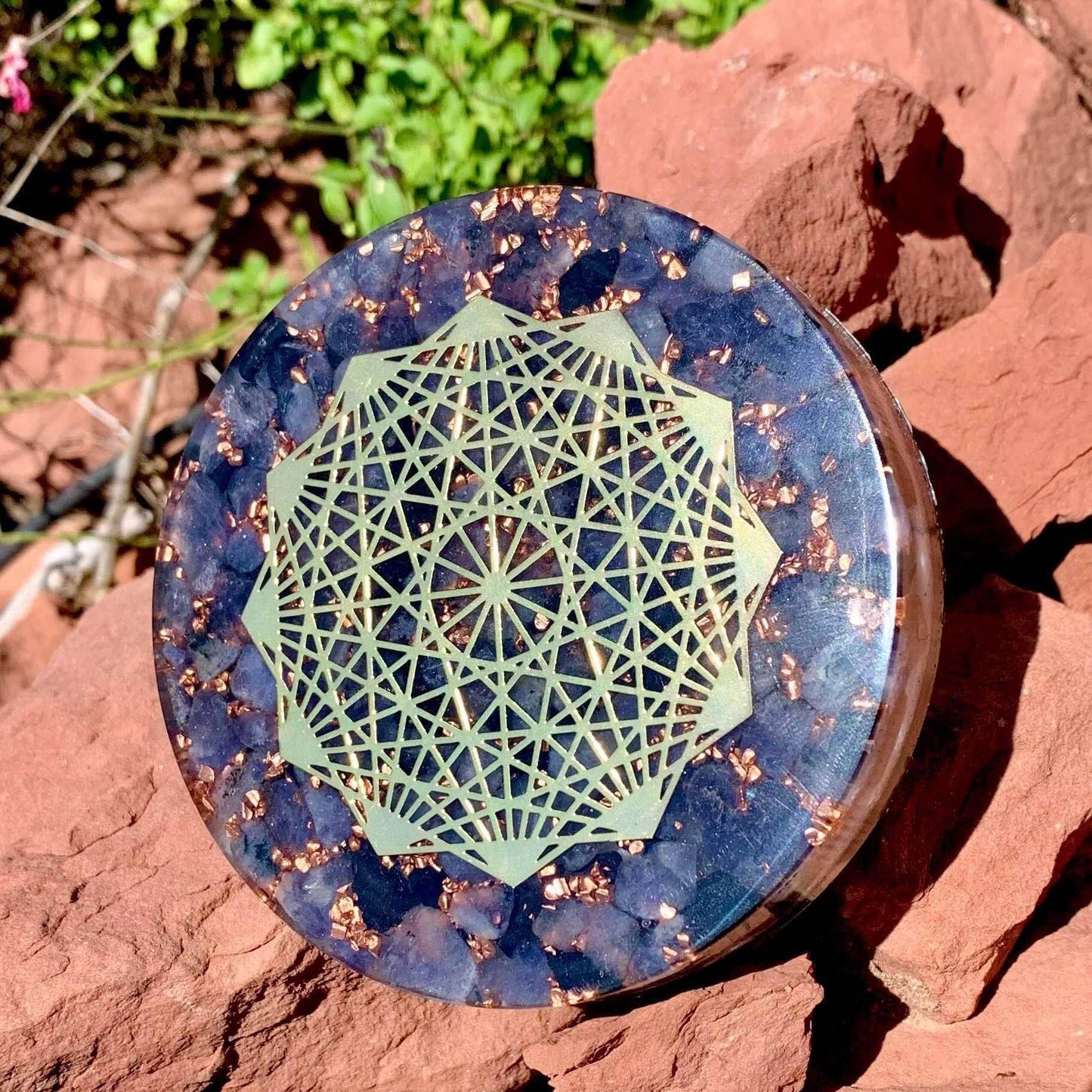 Shamanic Journey Orgonite Altar Plate 4" - Kejiwa Alchemy