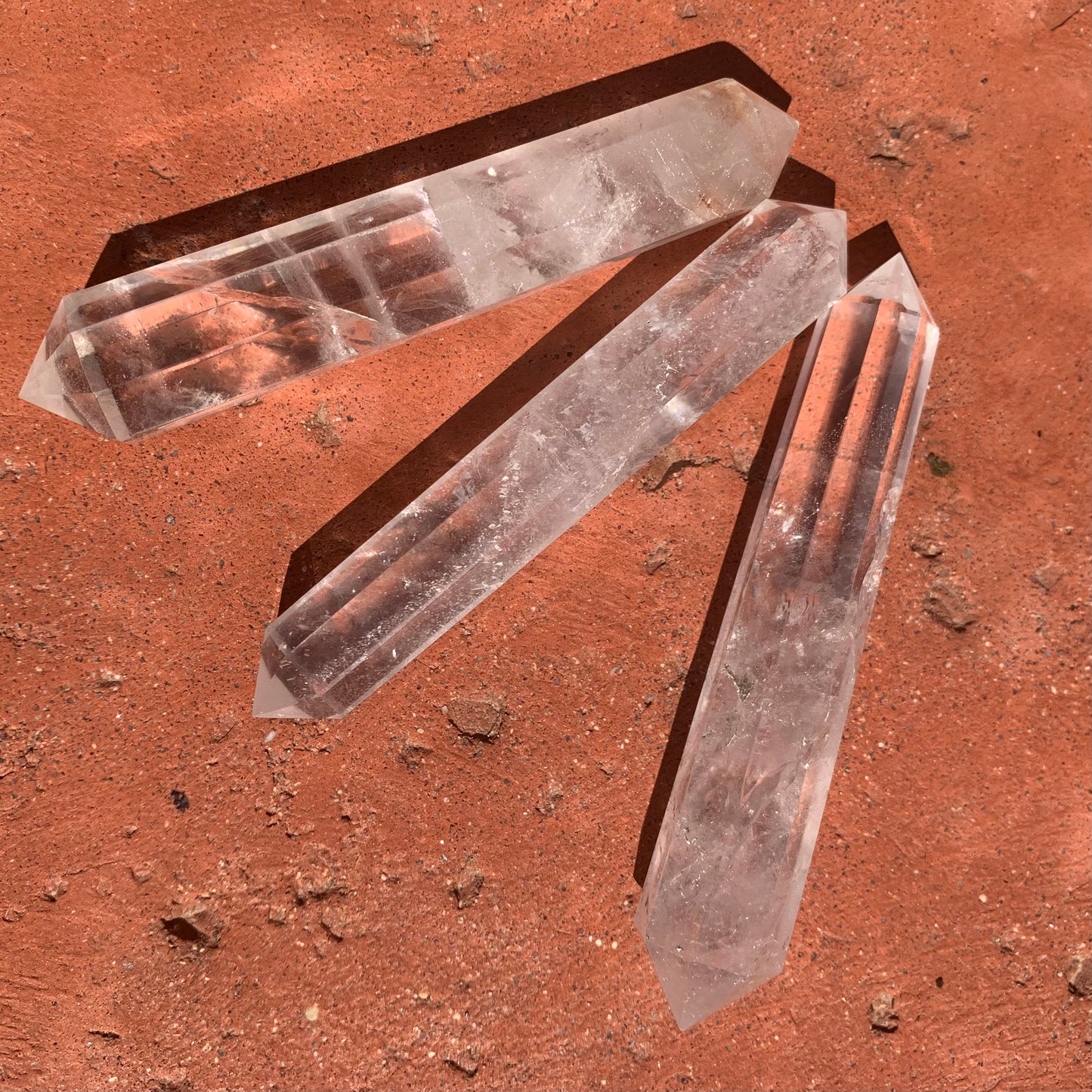 Clear Quartz Crystal Wand: Double Terminated Points - Kejiwa Alchemy
