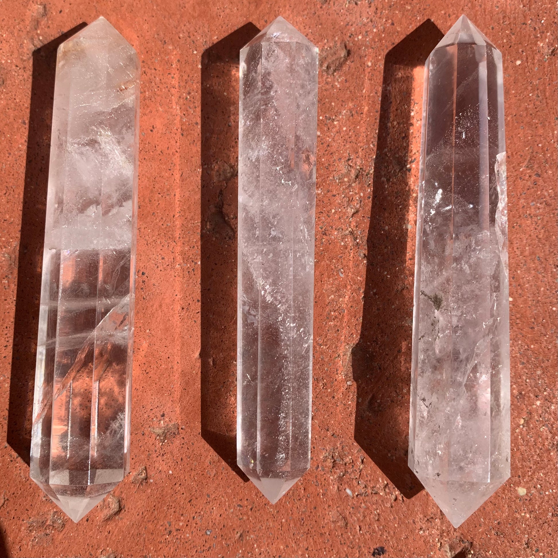Clear Quartz Crystal Wand: Double Terminated Points - Kejiwa Alchemy