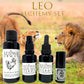 Leo Alchemy set in Violet bottles with lion and Lioness