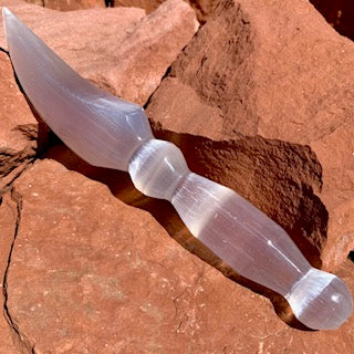 Selenite Athame Ceremonial Dagger