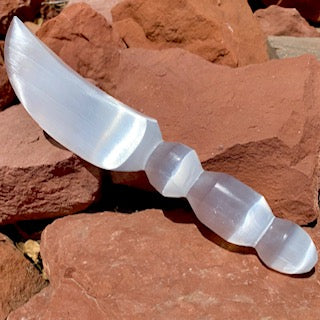 Selenite Athame Ceremonial Dagger