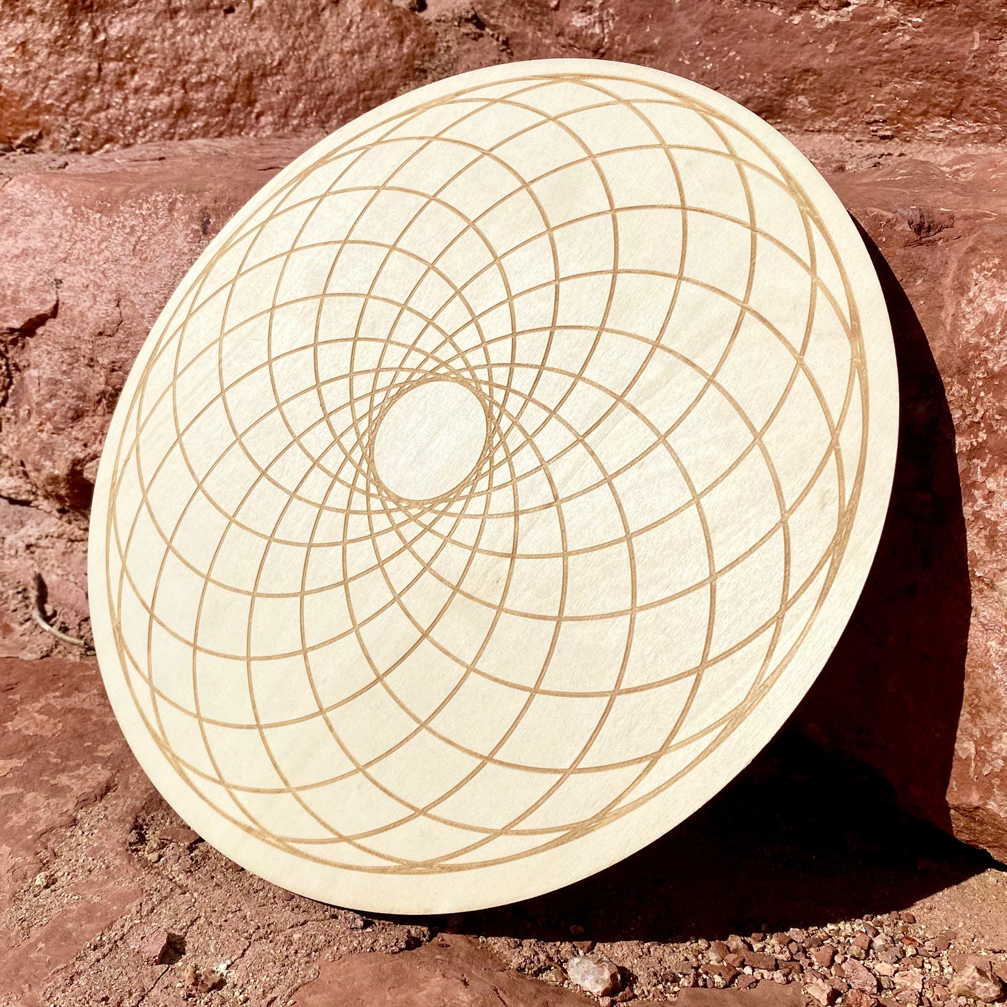 Torus Wood Altar Plate 12" - Kejiwa Alchemy